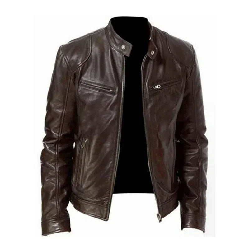 Customized 2024 New UZZDSS Leather Jacket Men Men's Leather Jackets