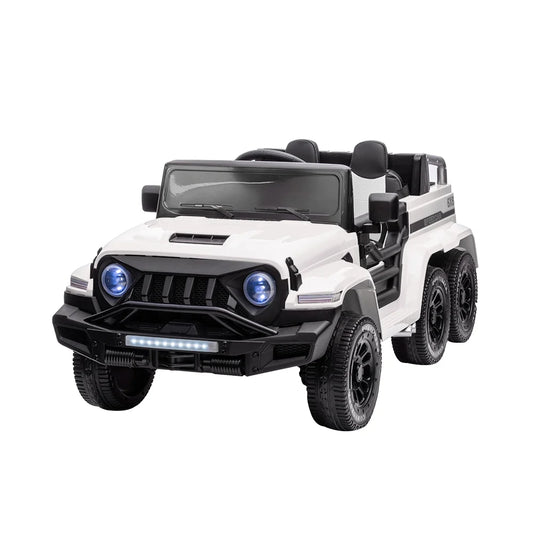 2 Seater Electric Ride On Truck Car with Remote Control, 24V Electric Battery Powered Vehicle with Bluetooth Audio,LED Headlight